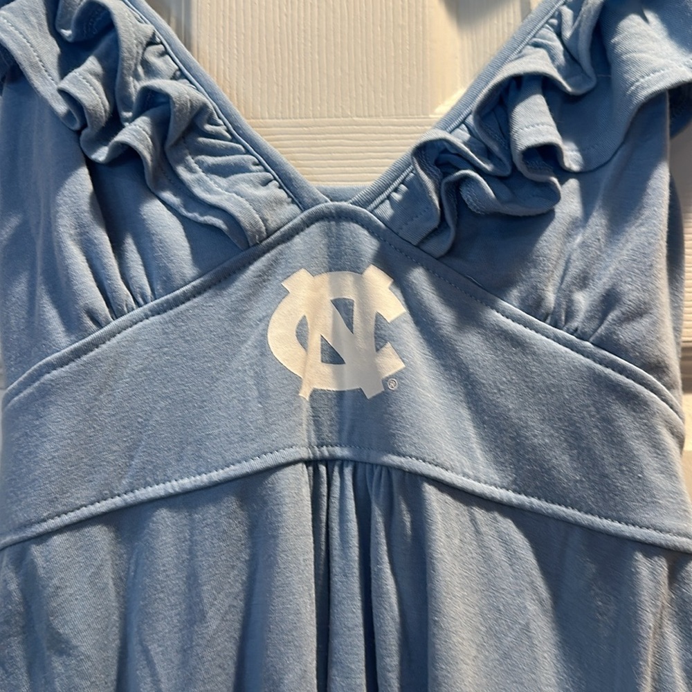 Blue Ruffled Mini Dress - Picture 5 of 7